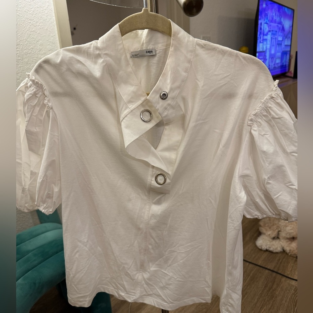 Zara white small blouse
